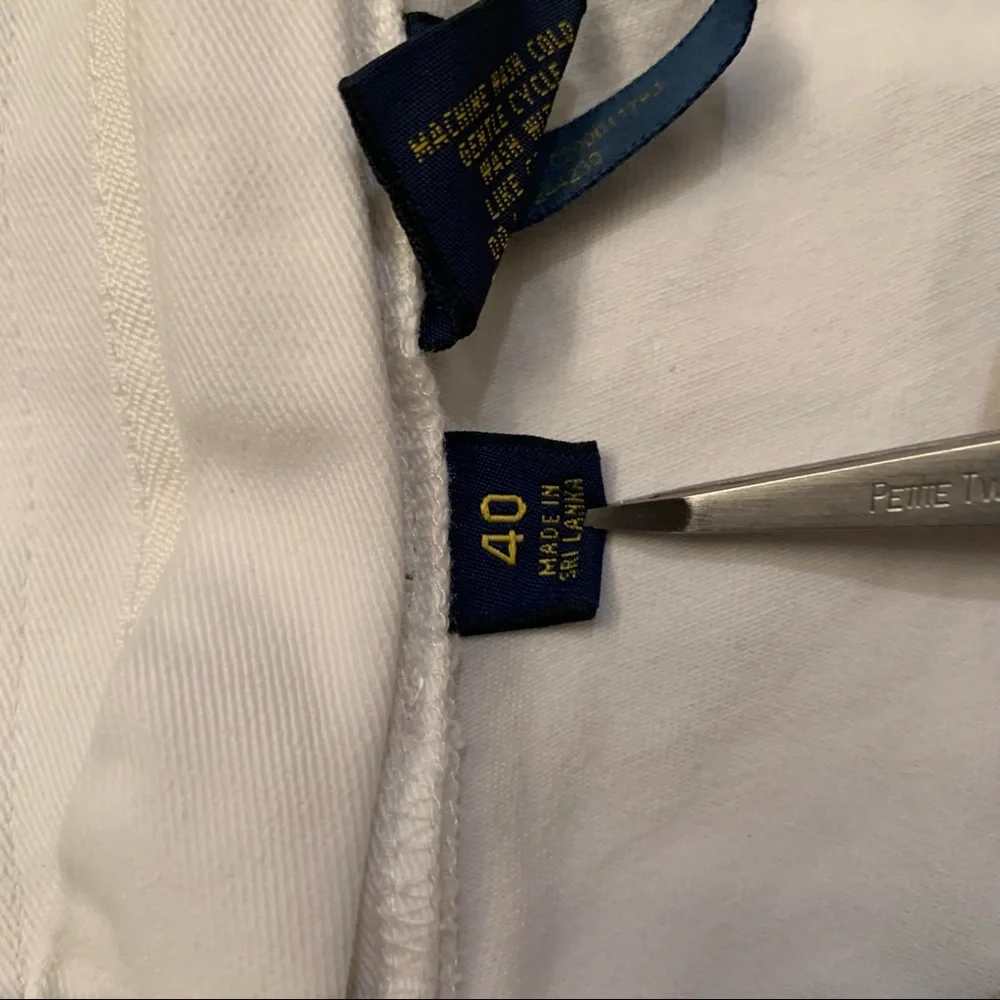Polo Ralph Lauren Classic Fit 9” White Chino Shorts Men’s‎ Size 40